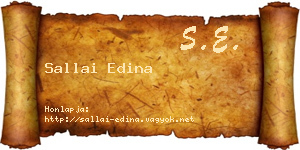 Sallai Edina névjegykártya